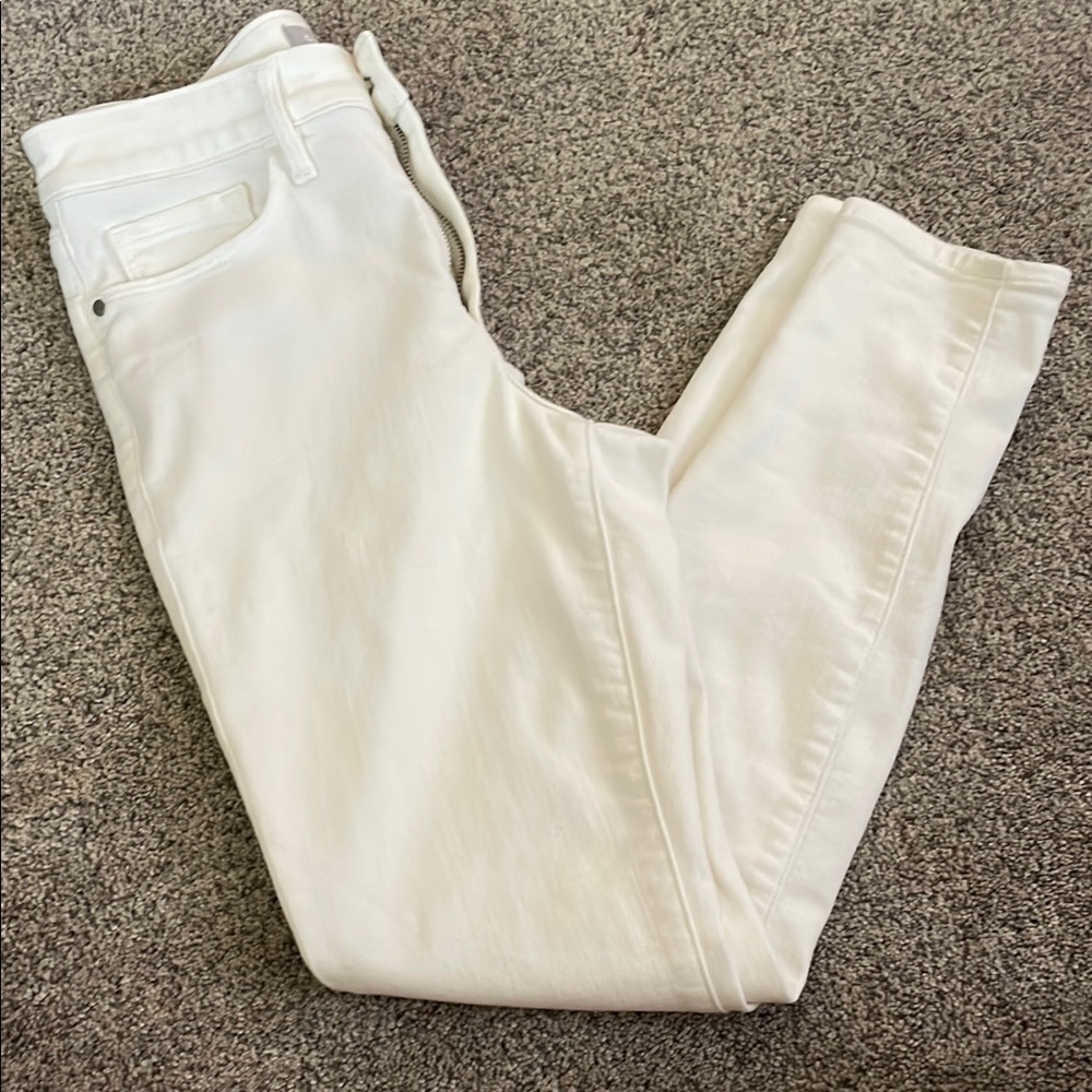 Athleta skulptek white denim jeans size 4